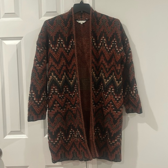Lucky Brand Long Ikat Cardigan - Picture 1 of 6